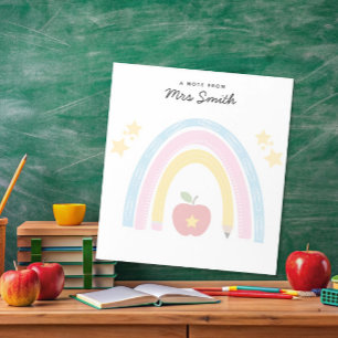 Stationery Rainbow Teacher appreciation Note