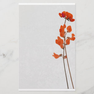 Stationery red flowers