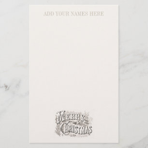 STATIONERY : VINTAGE "MERRY CHRISTMAS"