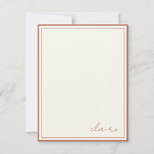 Stationery Vintage Terracotta Note Card