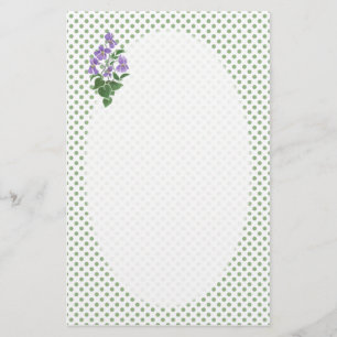 Stationery: Violets, Polka Dots to Personalize Stationery