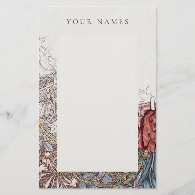 STATIONERY : WILLIAM MORRIS : HONEYSUCKLE + TULIP (Front)