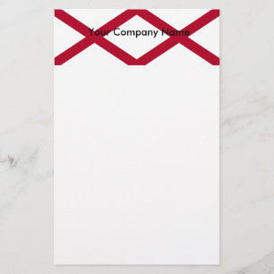 Stationery with Flag of Alabama