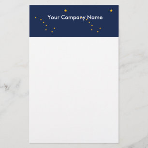 Stationery with Flag of Alaska