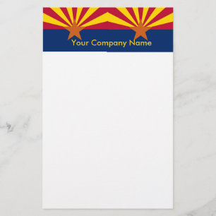 Stationery with Flag of Arizona