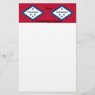 Stationery with Flag of Arkansas