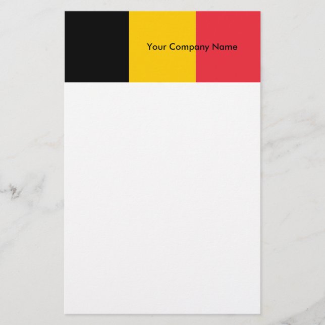 Stationery with Flag of Belgium (Front)