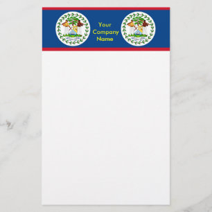 Stationery with Flag of Belise