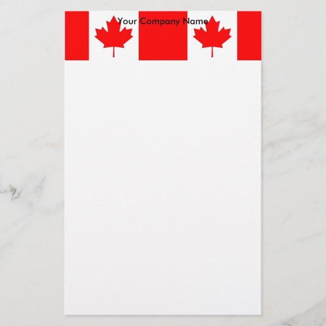 Stationery with Flag of Canada (Front)