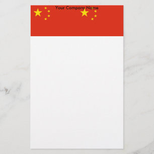Stationery with Flag of China