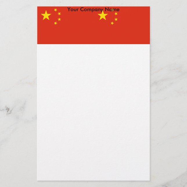 Stationery with Flag of China (Front)