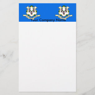 Stationery with Flag of Connecticut