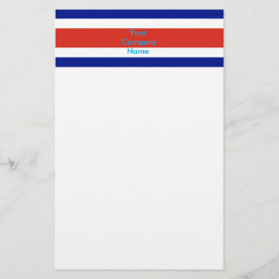 Stationery with Flag of Costa Rica