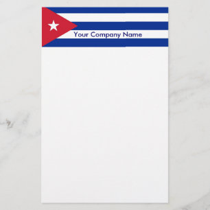 Stationery with Flag of Cuba