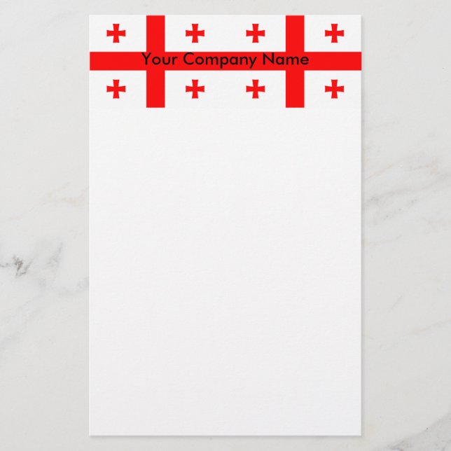 Stationery with Flag of Georgia (Front)