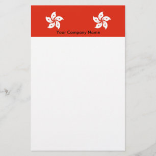 Stationery with Flag of Hong Kong, China