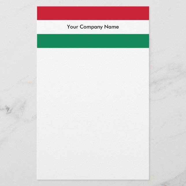 Stationery with Flag of Hungary (Front)