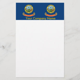 Stationery with Flag of Idaho