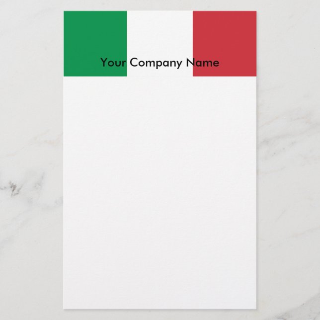 Stationery with Flag of Italy (Front)