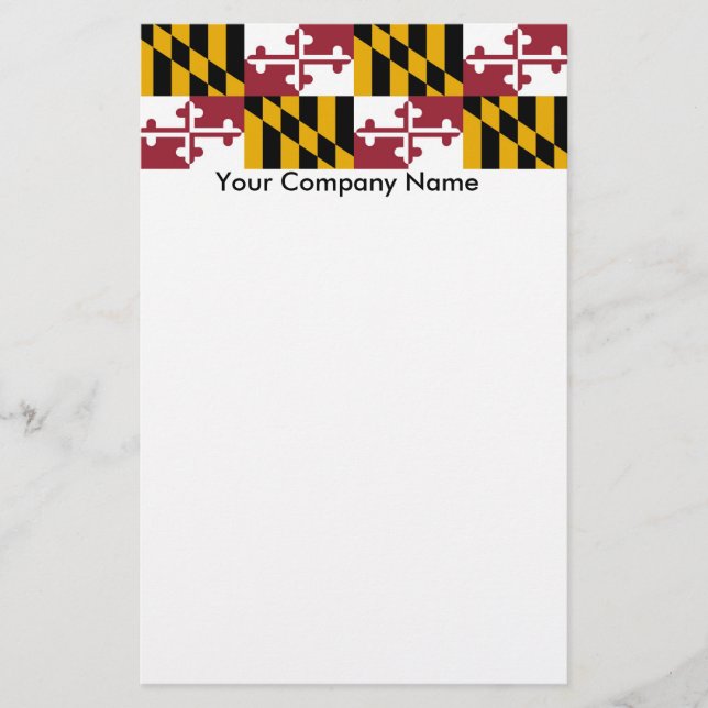 Stationery with Flag of Maryland (Front)