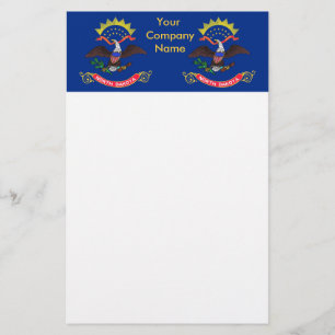 Stationery with Flag of North Dakota