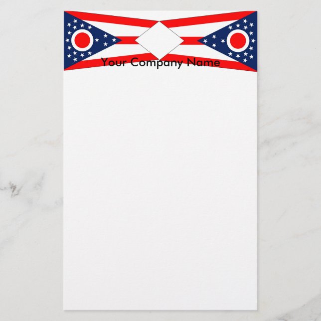 Stationery with Flag of Ohio (Front)