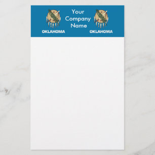 Stationery with Flag of Oklahoma