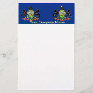 Stationery with Flag of Pennsylvania
