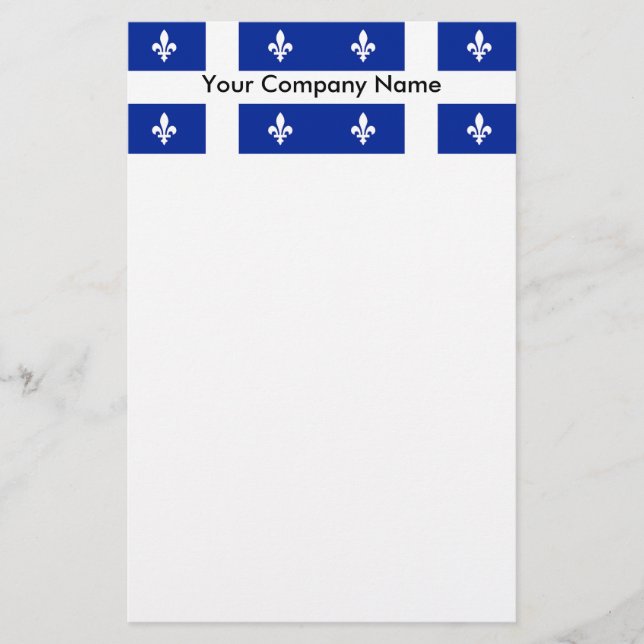Stationery with Flag of Quebec, Canada (Front)