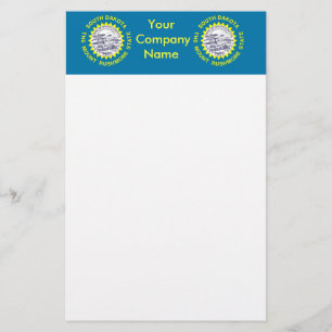 Stationery with Flag of South Dakota
