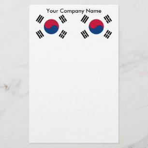 Stationery with Flag of South Korea