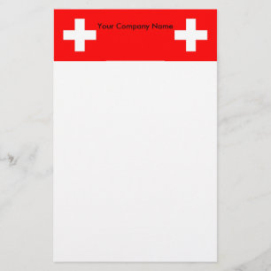 Stationery with Flag of Switzerland