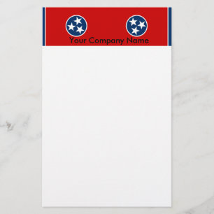 Stationery with Flag of Tennessee