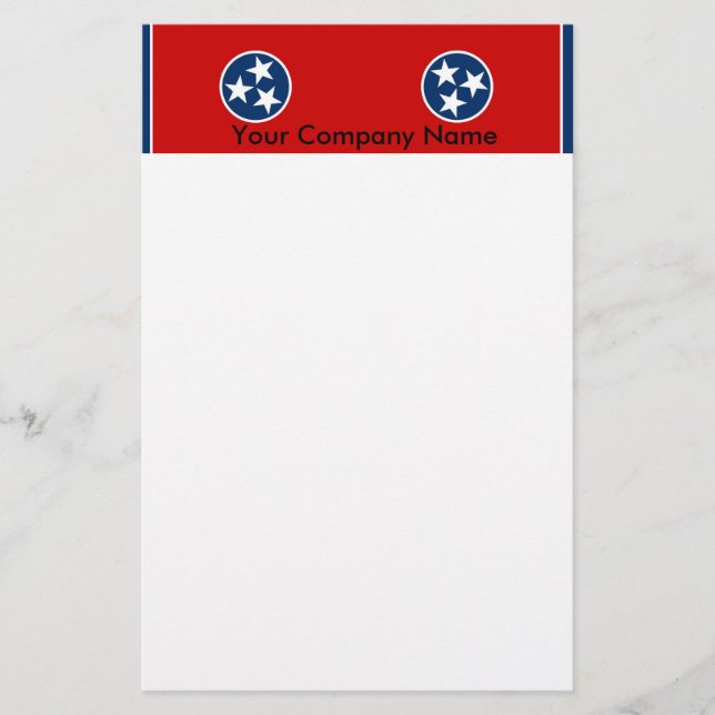 Stationery with Flag of Tennessee (Front)