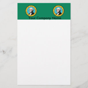 Stationery with Flag of Washington