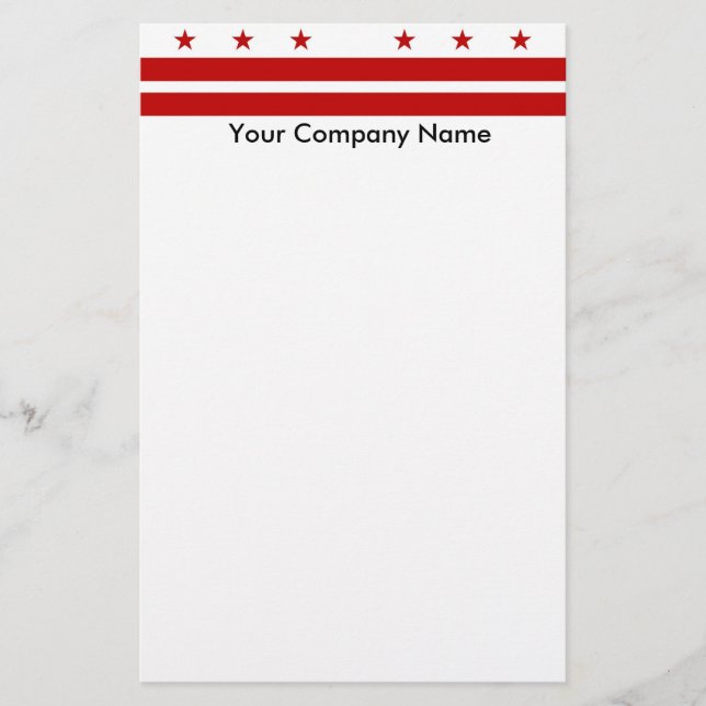 Stationery with Flag of Washington DC (Front)