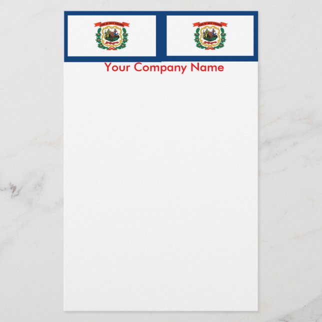 Stationery with Flag of West Virginia (Front)