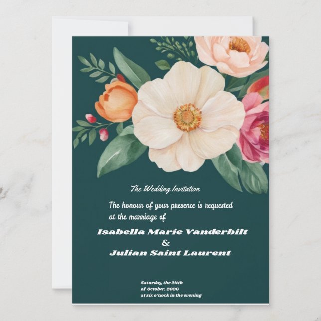 #StationeryDesign #BespokeInvitations #WeddingInsp Invitation (Front)