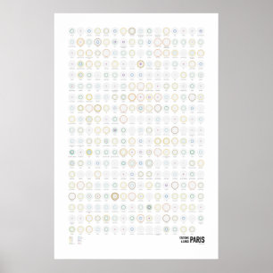 Stations & Lines: Paris (Light) Poster