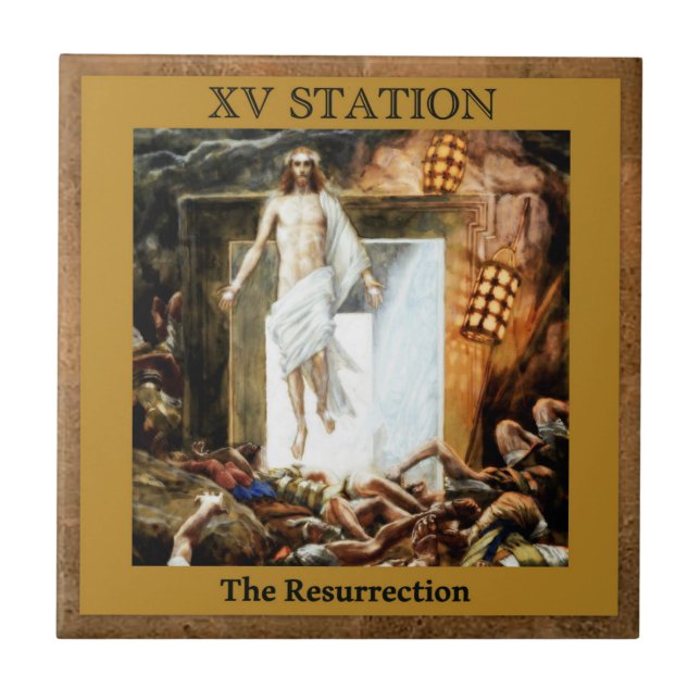 Stations of the Cross #15 of 15 The Resurrection Tile (Front)