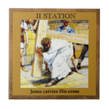Stations of the Cross #2 of 15 Jesus Carries Cross