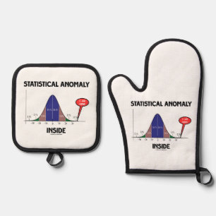 Statistical Anomaly Inside Bell Curve I Am Here Oven Mitt & Pot Holder Set