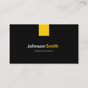 Statistical Assistant - Modern Amber Yellow Business Card