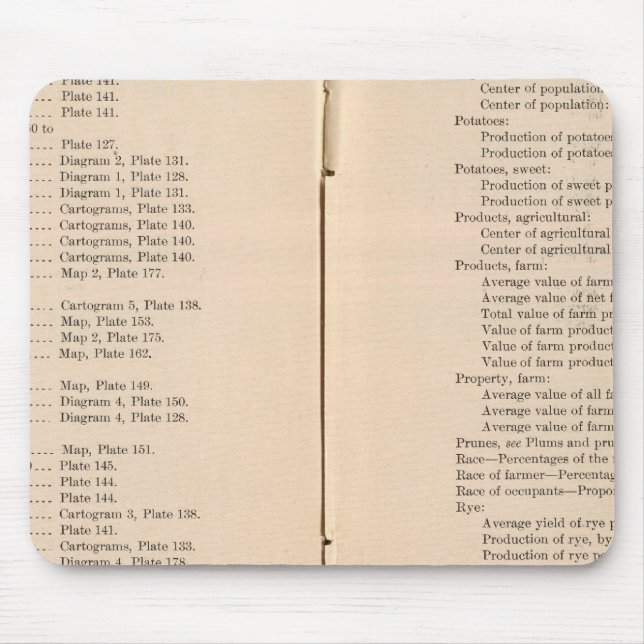 Statistical atlas 1900 8 mouse mat (Front)