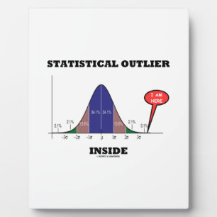 Statistical Outlier Inside (Bell Curve Humor) Plaque