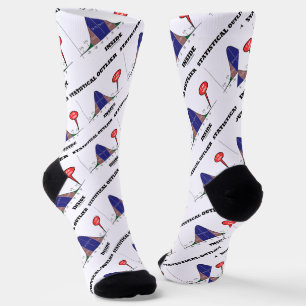 Statistical Outlier Inside Bell Curve Humour Socks