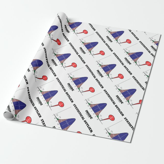 Statistical Outlier Inside You Are There Humour Wrapping Paper (Unrolled)