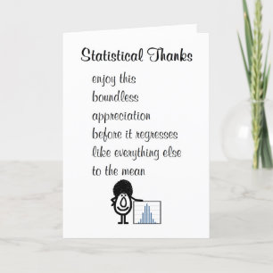 Statistical Thanks A Funny Thank You Poem Card