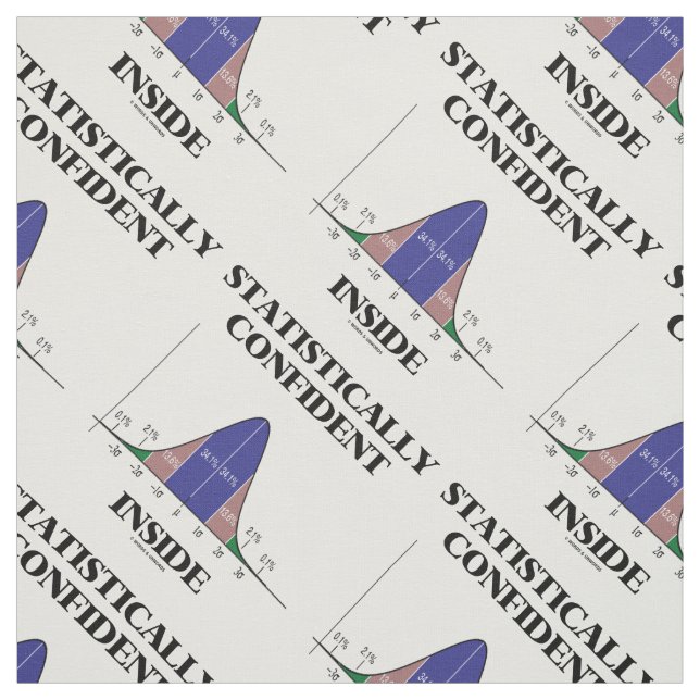 Statistically Confident Inside Bell Curve Humour Fabric (Swatch)