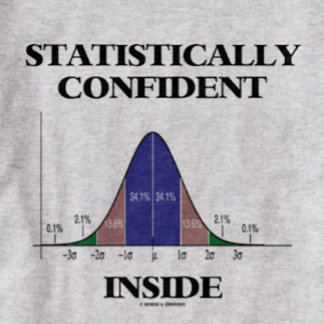 Statistically Confident Inside (Bell Curve Humour) T-Shirt